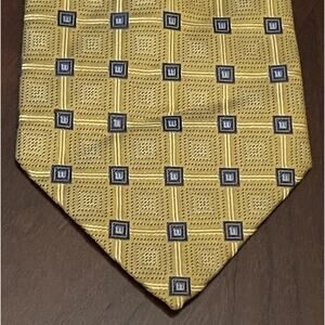 Foggia Gold 100% Silk Men’s Neck Tie Made In China